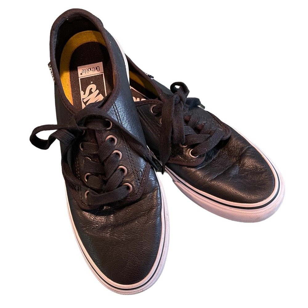 VANS Ortholite Black Leather Shoes
